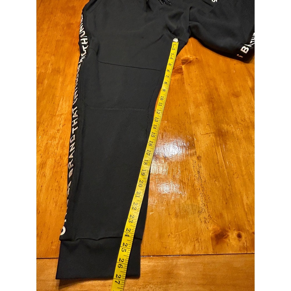 Express Womens XL Black Joggers Stripe 'Brand That Unites' Sweatpants Athletic - Picture 5 of 11